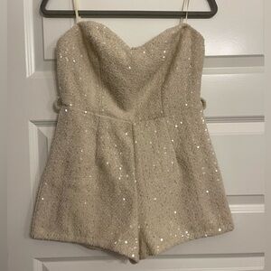Sparkling Beige Romper